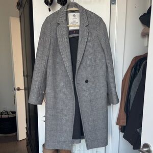 Babaton Gray Checkered Coat